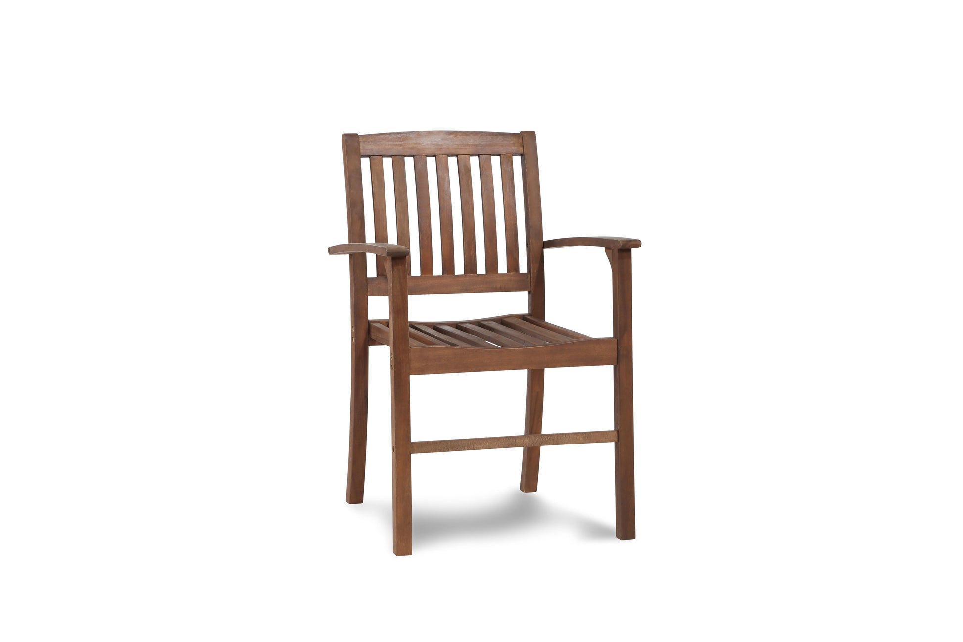 Patio Dining Chair Set Of 2, Solid Wood Indoor Outdoor Furniture Brown Brown Acacia Wood