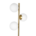 Brilliance Modern Gold Brush Floor Lamp, Opal Glass Shades And Round Metal Base Clear,Gold Table&Floor Lamps Brass,Glass