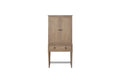 Bar Cabinet In Sand Colored Finish Sand Solid Wood Mdf