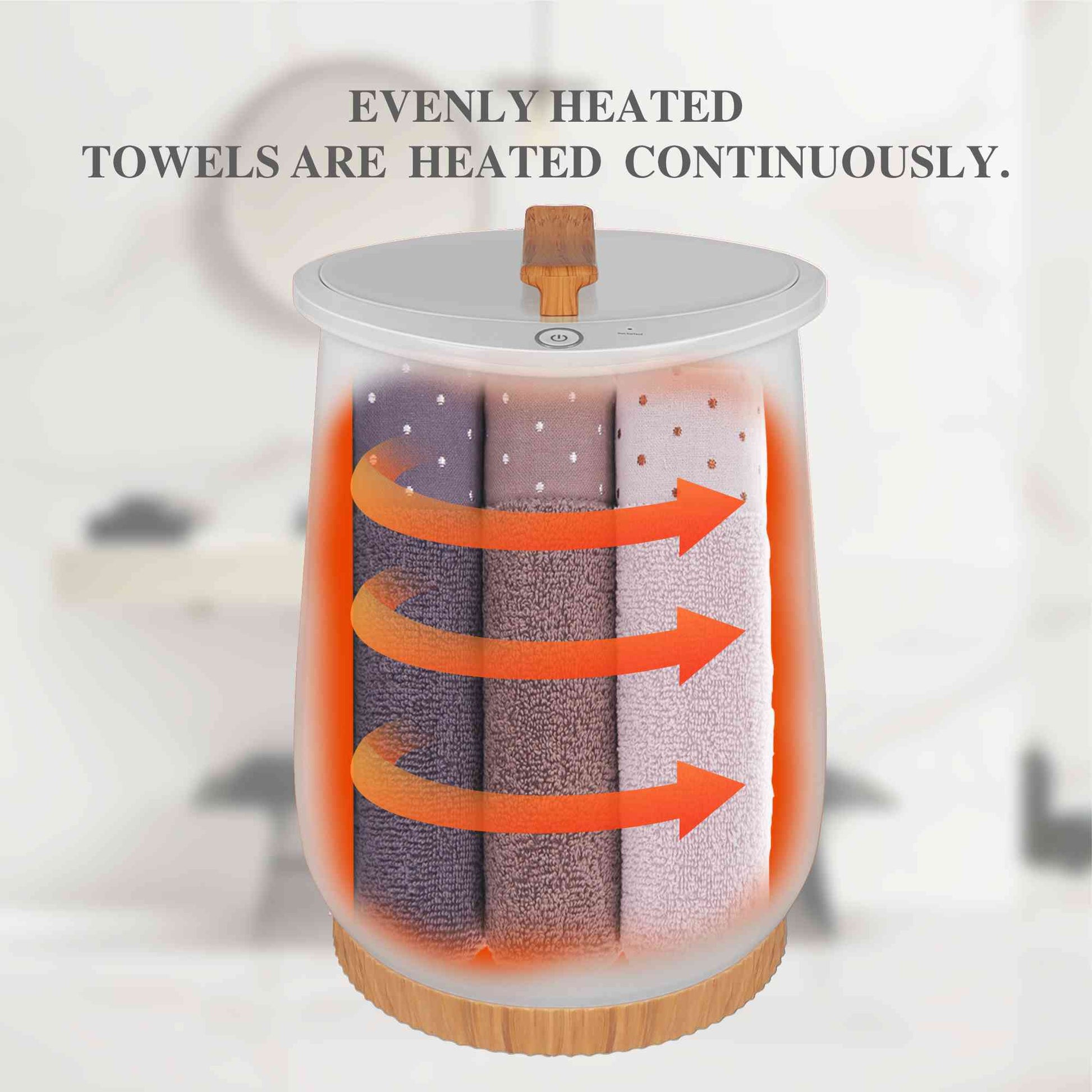 Towel Warmers, Luxury Bucket Towel Warmers, Large Towel Warmers For The Bathroom, Fits Up To 2 Oversized Towels, Bathrobes, Blankets, Pjs And More. White Plastic