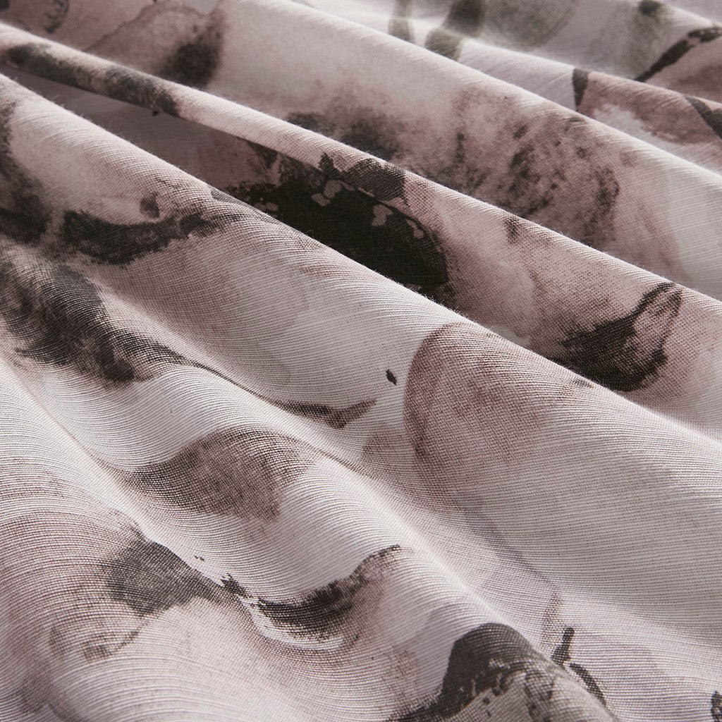 3 Piece Floral Printed Comforter Set Lilac Full Queen Full Lilac Cotton