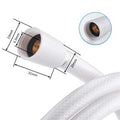 Pvc Shower Hose 59 Inches Extra Long Smooth Handheld Shower Hose Flexible Anti Kink Handheld Shower Head Hose With Brass Spin Inner Core White White Plastic