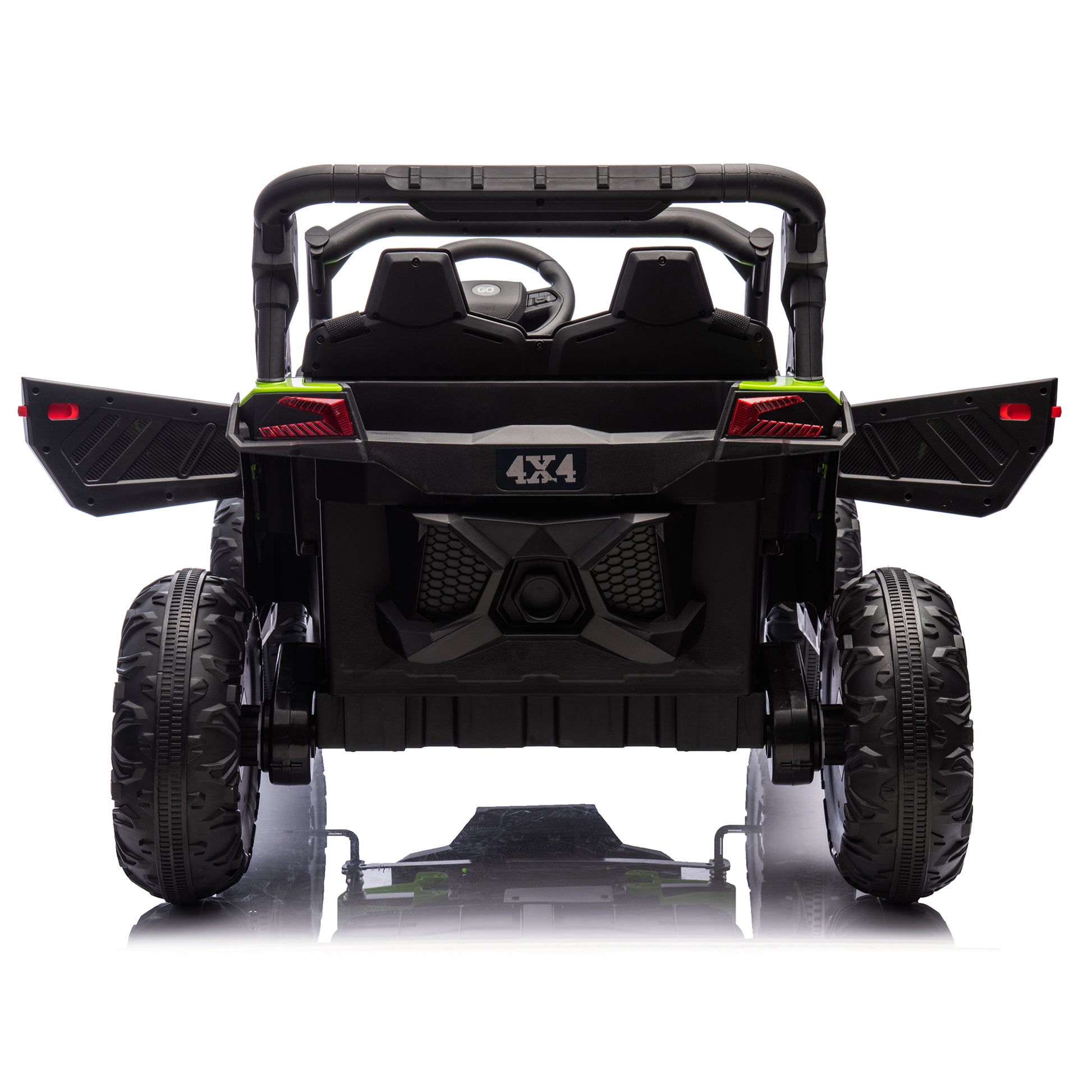 24V Two Seater Kids Ride On Utv W Parents Remote Control,Four Wheel Suspension,Slow Start,Large Wheel Design,Anti Collision Bar,Storage Space,Music,Usb,Bluetooth,Volume Control,Led Lights For Kids 3