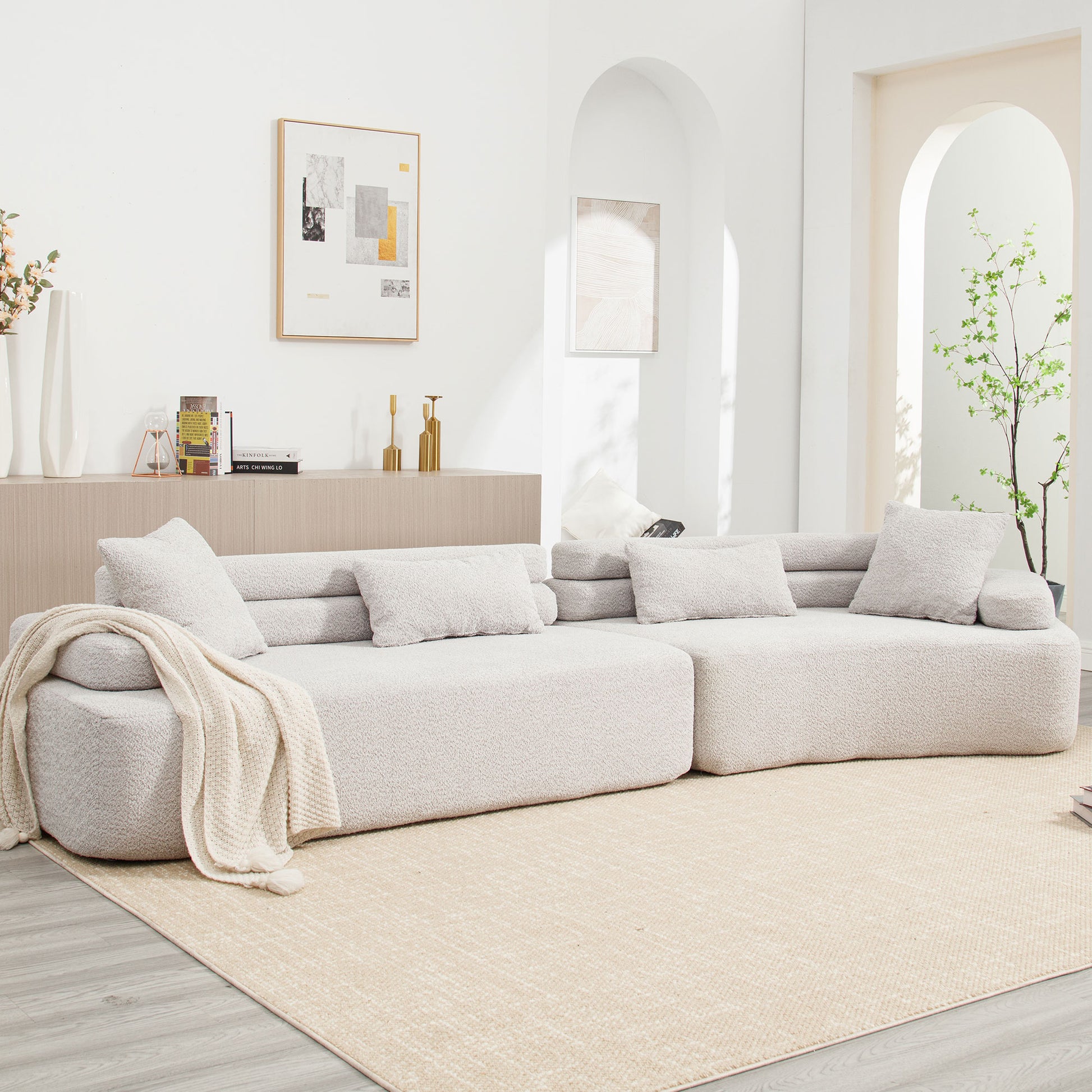 Unique Modeling Design,Upholstered Indoor Furniture,Foam Filled Sleeper Sofa Bed For Living Room,Bedroom,3 Colors Light Gray Primary Living Space Modern Foam Polyester 4 Seat