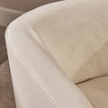 Swivel Chair With Loose Cover Natural Fabric