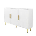 3 Door Large Storage Sideboard With Gold Handles For Kitchen, Dining Room And Living Room.55.12