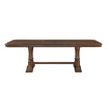 Formal Traditional Design 8 Seater Dining Table With Self Storing Leaf Cherry Finish Wooden Dining Furniture 1Pc Cherry Seats 8 Dining Room Kitchen & Dining Tables Rectangular Wood Trestle