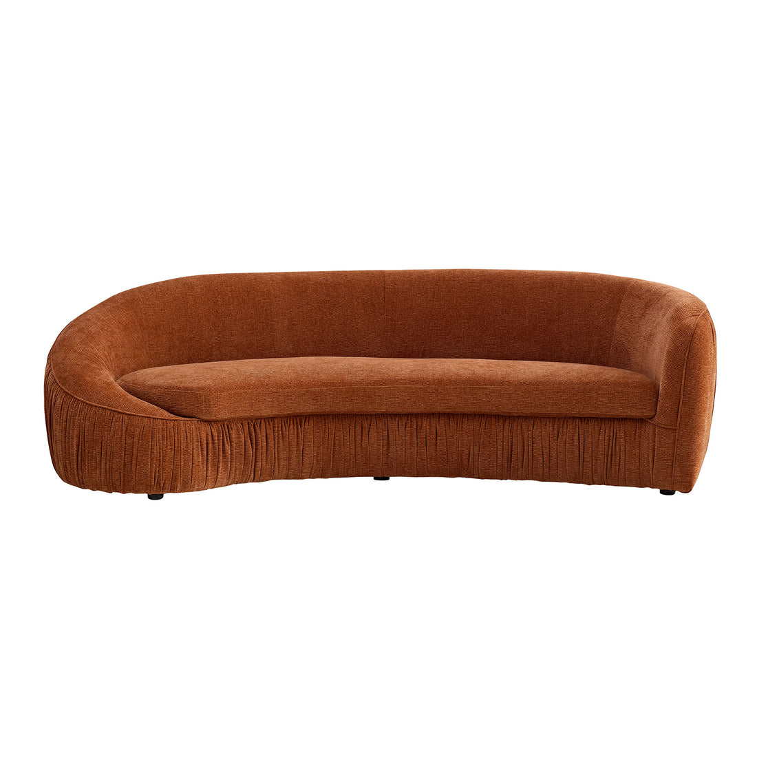 92.13 Inch Modern Design Curved Shaped Sofa Couch For Living Room,Upholstered Fabric 4 Seat Sofa No Need To Assembly Couch For Apartment,Orange Orange Polyester 4 Seat