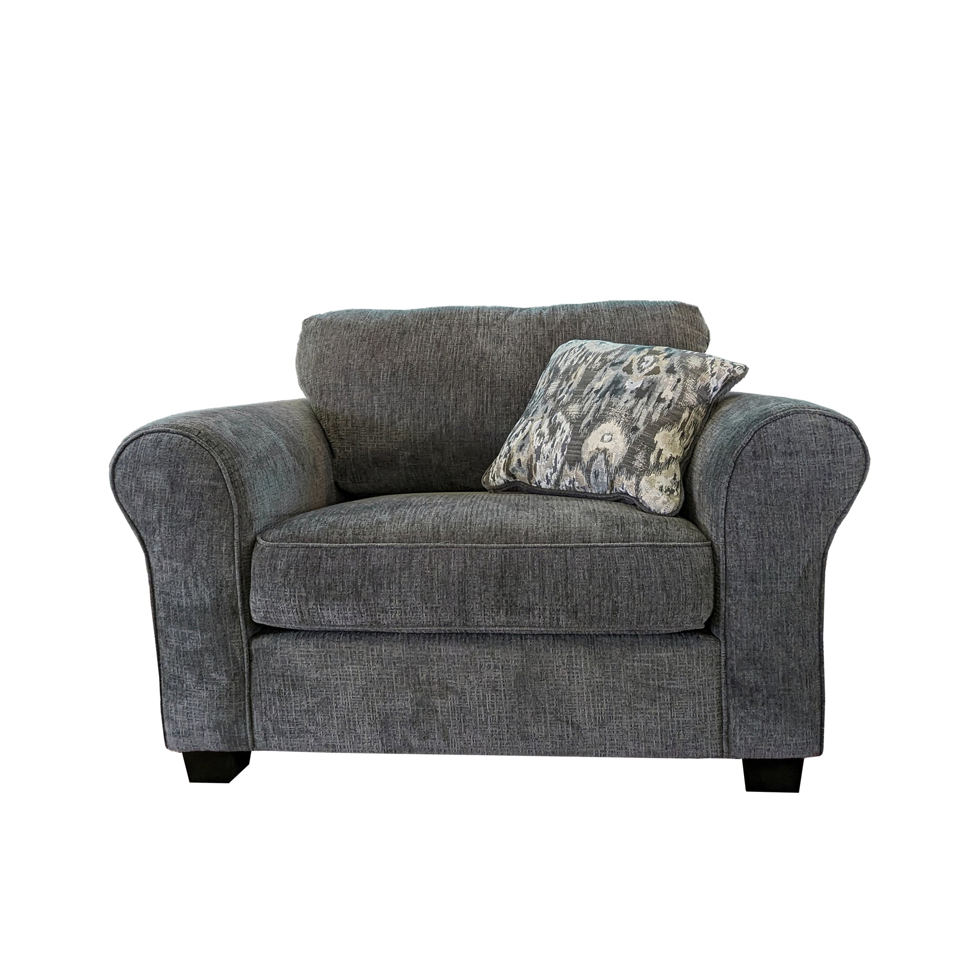 Romeo Grey Chair Grey Wood Polyester Blend