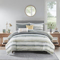 8 Piece Printed Seersucker Comforter And Quilt Set Collection Yellow Full Queen Full Yellow Polyester