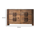 Transitional Style Poised Wooden Dresser, Rustic Natural Brown Brown Wood