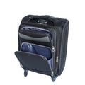 20 Inch Suitcase Black Black Oxford Fabric