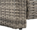 Patio Furniture, Outdoor Furniture, Seasonal Pe Wicker Furniture, 6 Set Wicker Furniture With Tempered Glass Coffee Table Brown Pe Rattan Iron Waterproof Fabric