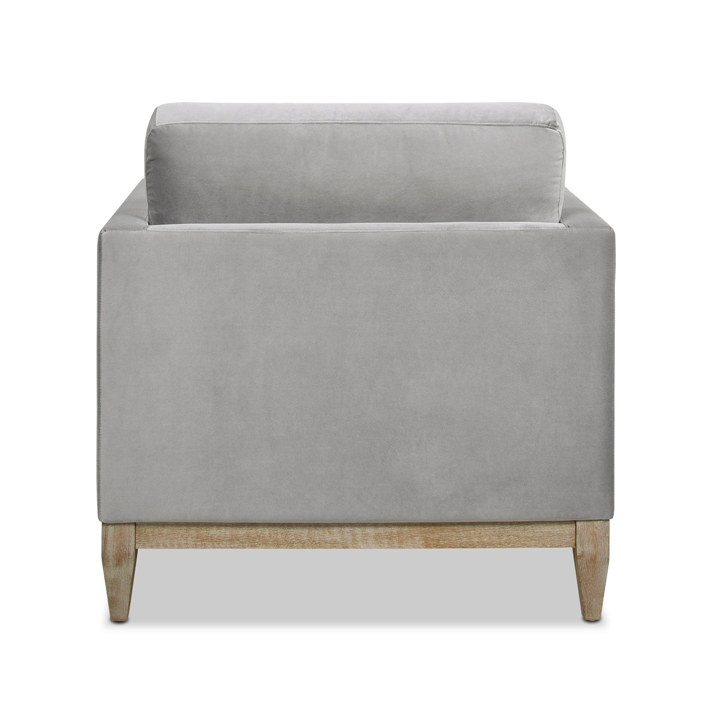 Knox 36" Modern Farmhouse Arm Chair, Opal Grey Velvet Gray Foam Velvet