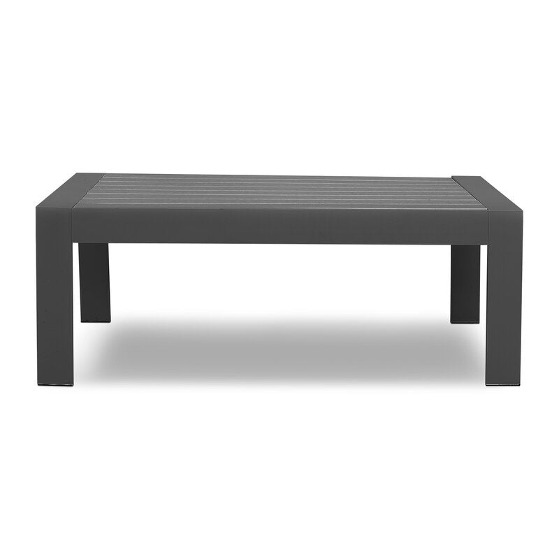 5 Pieces Outdoor All Weather Conversation Set, Sectional Sofa, Aluminum Couch Dark Gray Cushions Grey Aluminium