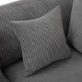 105'' 3 Seater Sofa With Removable Back Cushions And 5 Pillowsfor Living Room, Apartment, Spacious Space Gray Polyester 3 Seat