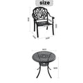 Cushions In Random Colors 5 Piece Set Of Cast Aluminum Patio Furniture With Cushions Yes Dining Set Black Seats 4 Rust Resistant Frame Water Resistant Cushion Garden & Outdoor Complete Patio Sets Aluminium