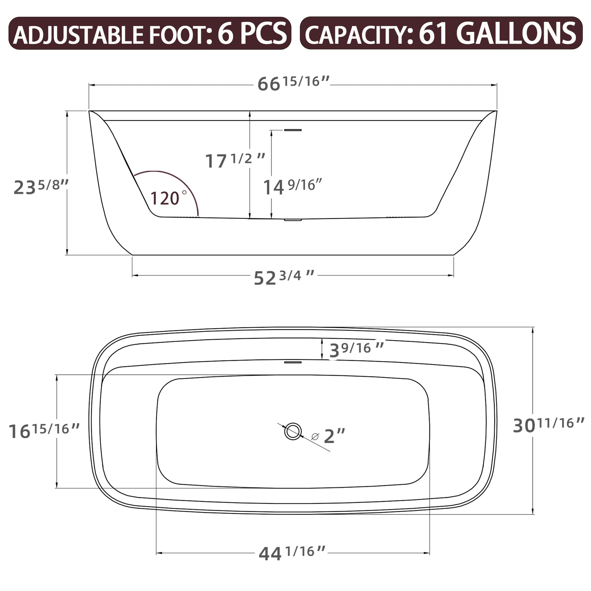 67" Acrylic Free Standing Tub Classic Oval Shape Soaking Tub, Adjustable Freestanding Bathtub With Integrated Slotted Overflow And Chrome Pop Up Drain Anti Clogging Gloss White Gloss White Oval Bathroom Freestanding Tubs Polished 61 69 In Modern Soaking