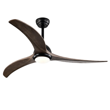 Same Sku W1592P176977 52" Ceiling Fan, Indoor Outdoor Ceiling Fan With Light With Remote Control, Noiseless Reversible Motor, 6 Speed ,3 Colorfor Patio Living Room, Bedroom, Office,Indoor Matte