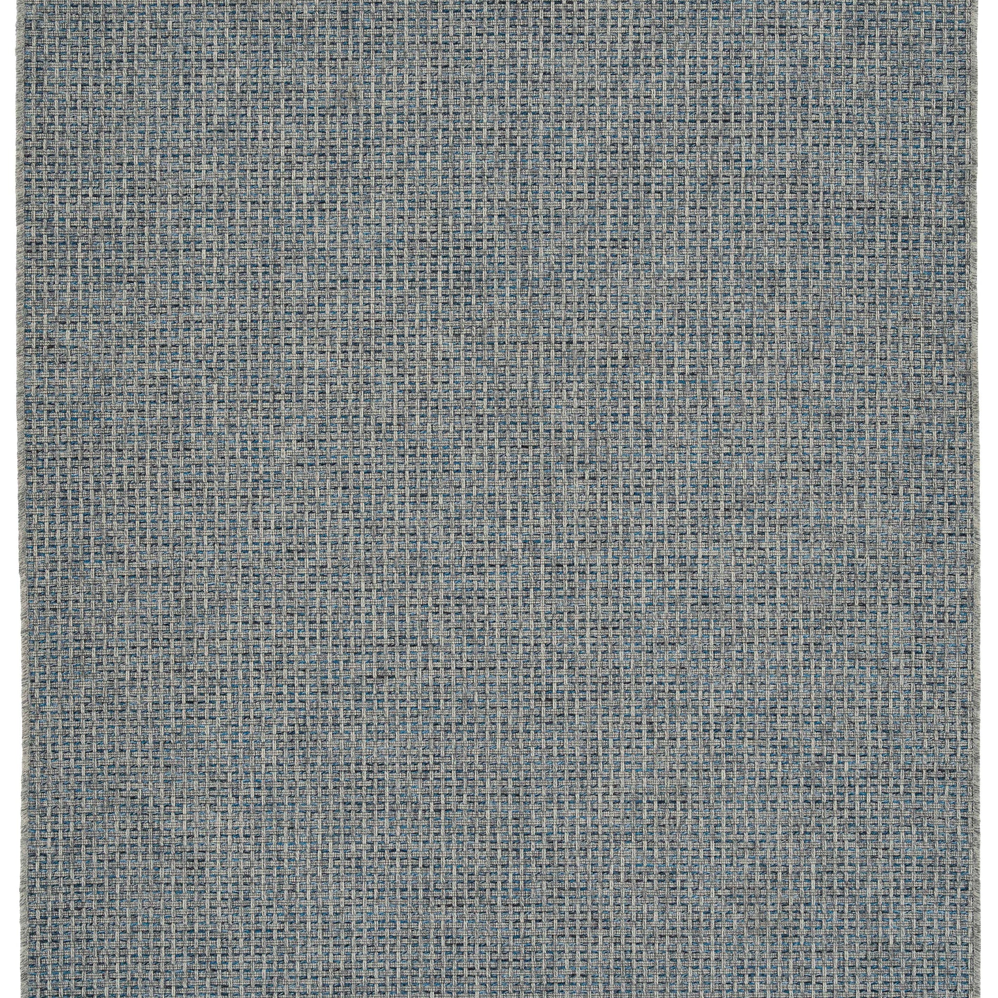 Modern, Transitional, Geometric, Southwestern, Textured High Low Cut & Loop 5'3" X 7'6" Rectangle Area Rug Blue Polypropylene