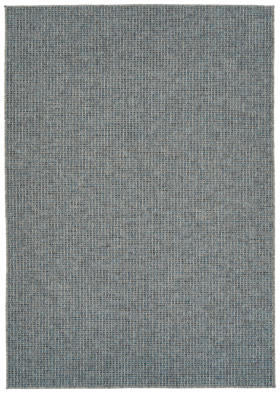 Modern, Transitional, Geometric, Southwestern, Textured High Low Cut & Loop 5'3" X 7'6" Rectangle Area Rug Blue Polypropylene