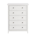 Modern 5 Drawers Dresser 5 Drawers Cabinet,Chest Of Drawers Closet Organizers And Storage Clothes Storage Drawers Cabinet For Living Room, Farmhouse Dresser Organizer White White Mdf