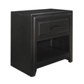 Modern Style Storage Cubby Nightstand W Drawer 1Pc Espresso Finish Wooden Bedroom Furniture Home Espresso 1 Drawer Bedside Cabinet Bedroom Modern Storage Wood