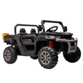 24V Ride On Truck 2 Seater Ride On Utv With 2X200W Motor Ride On Dump Truck With Dump Bed Shovel Ride On Car With Remote Control Electric Vehicle With Non Slip Tyre For Boys Girls Black Plastic