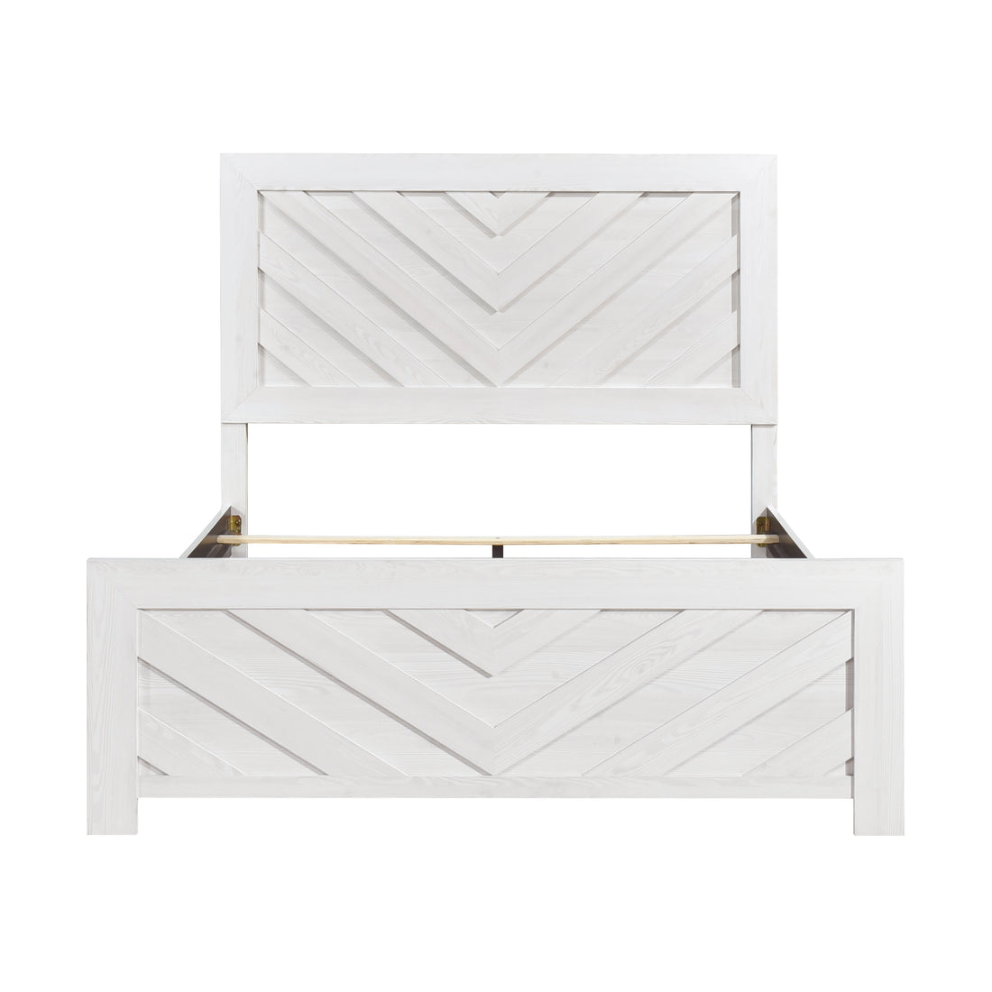 Contemporary White Finish Queen Size Panel Bed Wooden Bedroom Furniture 1Pc, Bed In A Box Box Spring Required Queen White Bedroom Bed Frame Wood