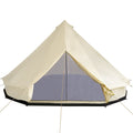 Outsunny 10 Person Yurt Tent Glamping Bell Tent With Spacious Interior,Waterproof Design, For Family Outdoor Camping, 16' X 16' X 10' Beige Polyester