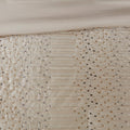 8 Piece Embroidered Comforter Set Natural King King Beige Polyester