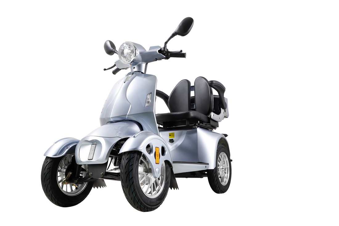 Fastest Mobility Scooter With Four Wheels For Adults & Seniors Silver Abs Pc