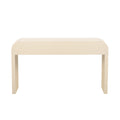 Unique Modern Rounded And Smooth Surface Console Table With 2 Drawers For Living Room And Entryway Apricot Cream Apricot Cream Primary Living Space Drawers Glossy Mdf