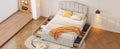 Full Size Upholstered Bed With 4 Storage Drawers,Wood Slat Support, Beige Full Beige Upholstered