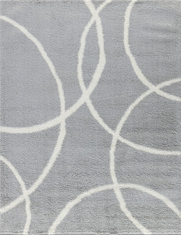 Loft Shag Gc Czy1002 Grey 7 Ft. 10 In. X 9 Ft. 10 In. Shaggy Area Rug Grey Polyester