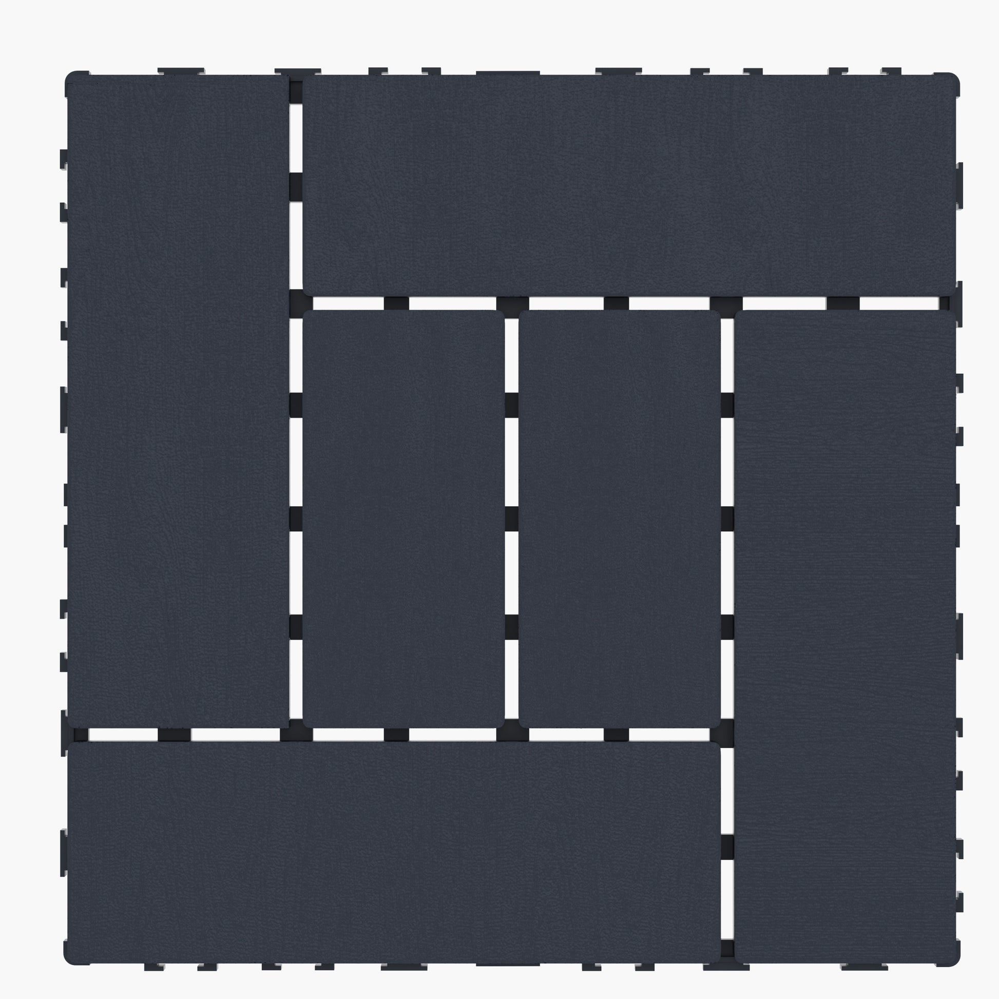 Zz Style 12" Patio Deck Tiles, Diy Module Interlocking Decking Tiles Floor Tile,Easy And Quick Installation Court Tiles For Porch Poolside Balcony Backyard 44Pcs Dark Gray Grey Polypropylene