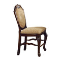 Chateau De Ville Counter Height Chair Set 2 , Fabric & Espresso 64084A Espresso Upholstered