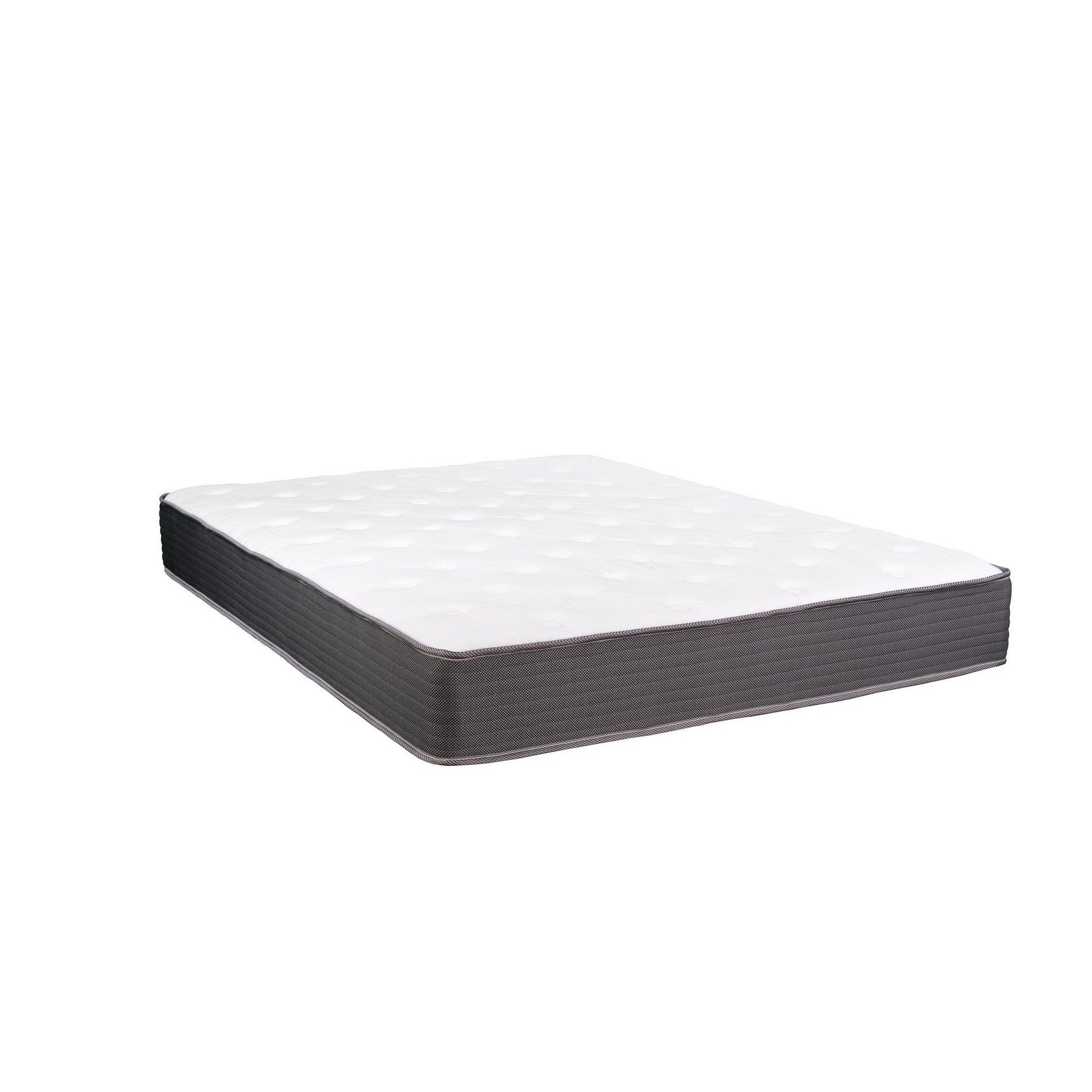 Cari 8 Inch Hybrid Xl Twin Size Mattress, Cool Gel Memory Foam, Pocket Coil White Fabric Twin