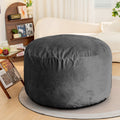 Bean Bag Chair 4Foot Luxurious Velvet Ultra Soft Fur With High Rebound Memory Foam For Adults Plush Lazy Sofa With Fluffy Removable Sponge Gray Primary Living Space Soft Casual,Classic,Modern Foam