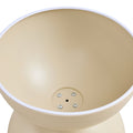 Milk White Coffee Round Tables With Storge Movable Table Top Multifunctional End Side Table Milk White Primary Living Space Casual,Cute,Modern Freestanding Round Coffee & End Tables Round Metal