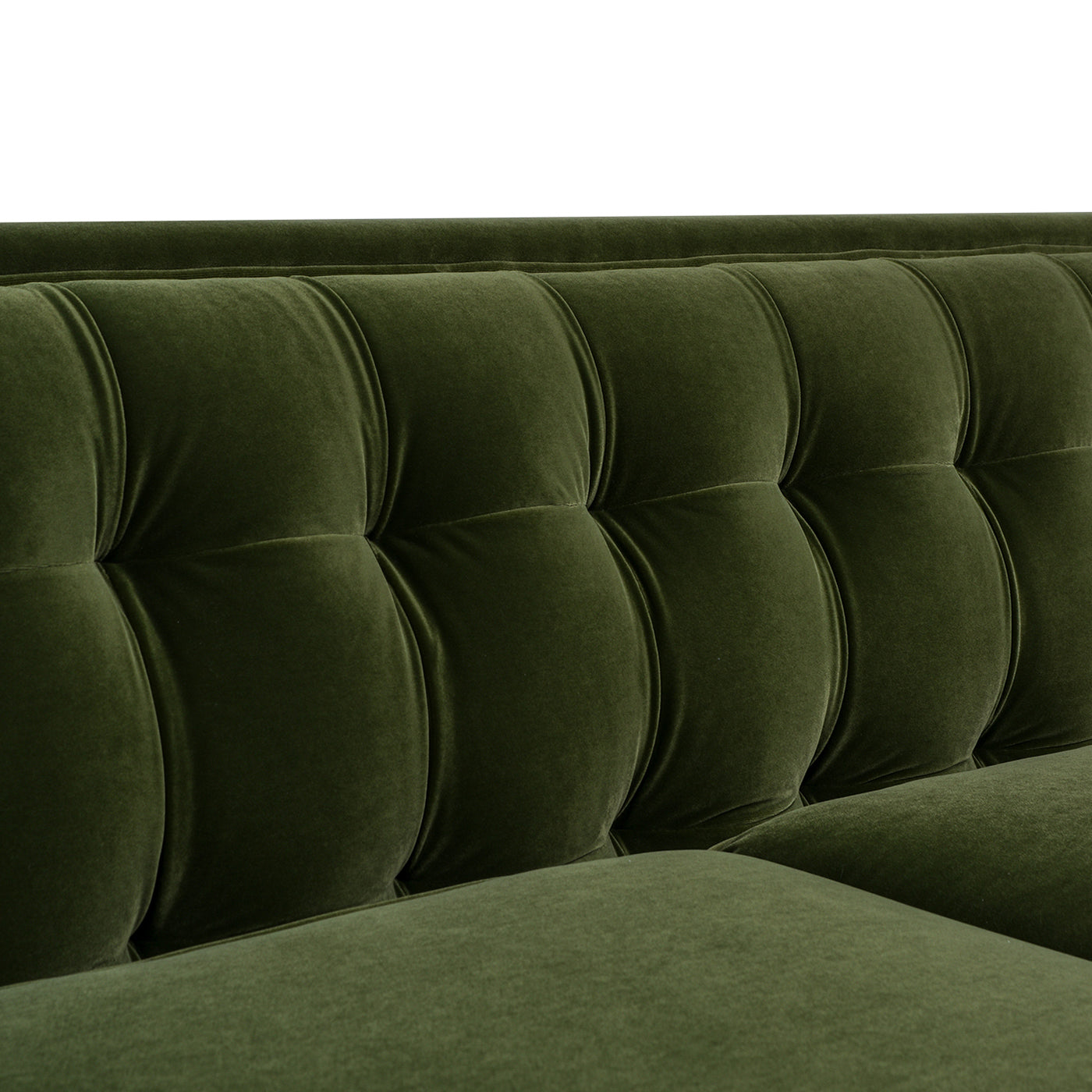 James 74" Modern Tuxedo Sofa, Olive Green Performance Velvet Olive Green Foam Velvet 2 Seat