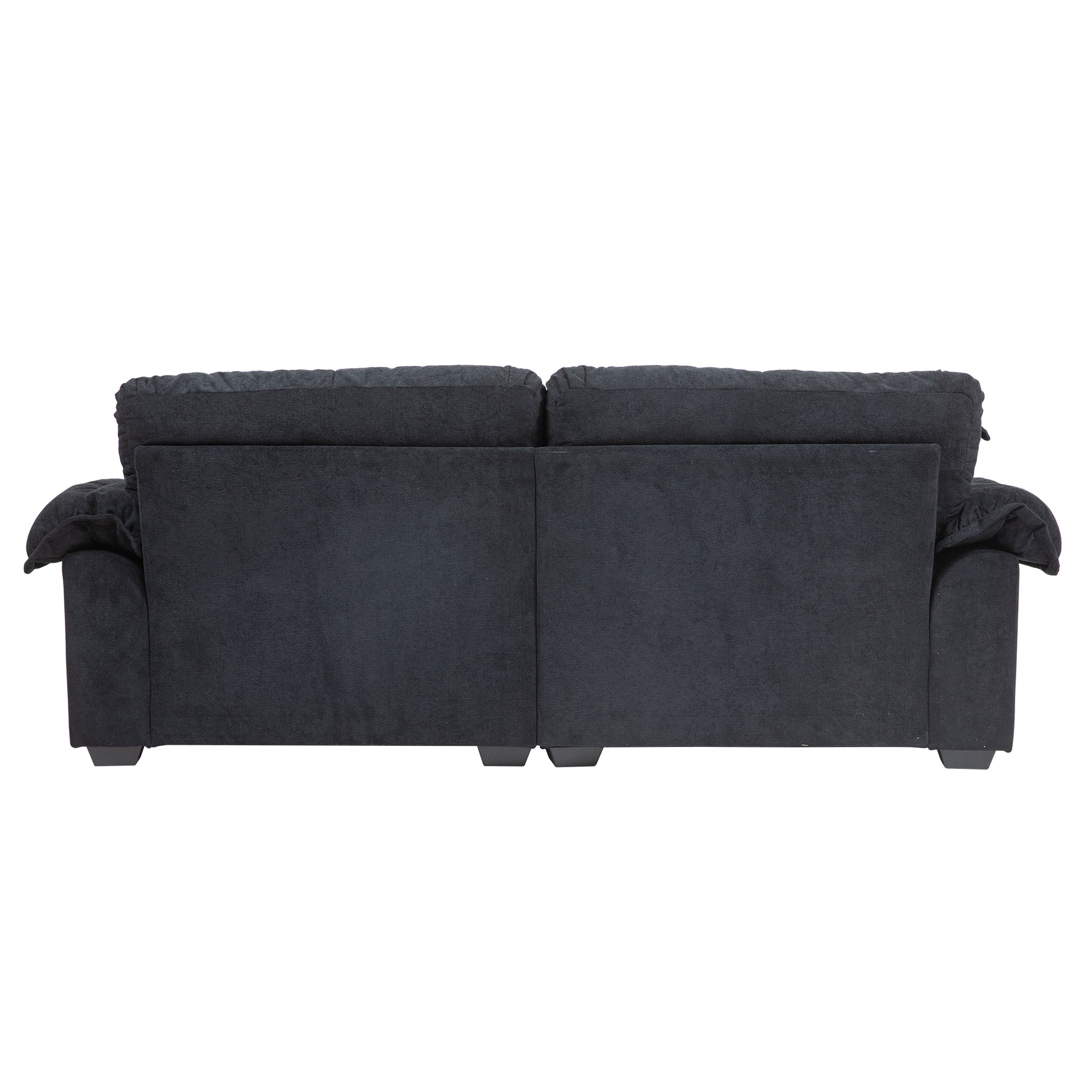 84" Chenille Recliner Sofa Small Sofa Loveseat Deep Seat Sofa Couch With 2 Throw Pillows & Memory Foam For Living Room Apartment Office Lounge Black Black Memory Foam Chenille,Upholstered 2 Seat