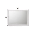 Naima White Finish Mirror White Mirror,Synthetic Wood