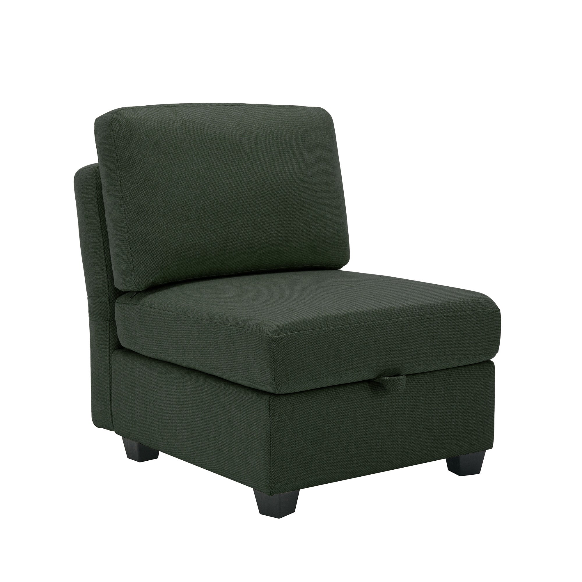 Palmilla Armless Sofa Green Green Polyester 1 Seat