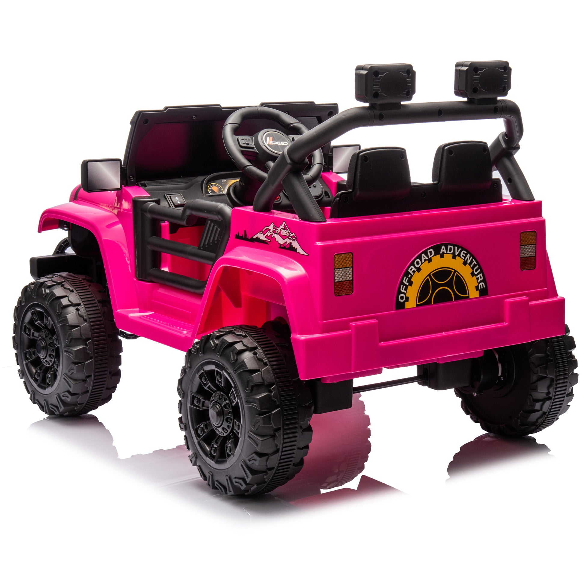 12V Kids Ride On Electric Car W Parents Control,Dual Drive, Four Wheel Suspension,With Music,Bluetooth,Mp3,Usb,With Headlights, Steering Wheel Quick Release,Slow Start For Kids Aged 3 4. Pink 50 99 Lbs Polypropylene