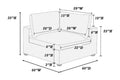 Dark Gray Color 8Pc Modular Sectional Set Corduroy Upholstery Couch 3X Corner Wedge 3X Armless Chairs 2X Ottomans Living Room Furniture Dark Gray Primary Living Space Cushion Back