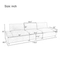 119.5'' 3 Seater Sofa With 2 Storage Unitsfor Living Room, Office, Apartment Beige Polyester 3 Seat