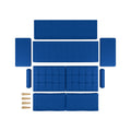 Roma 67.7'' 3 Seater Sofa Couch For Living Room, Modern Sofa,Small Couches For Small Spaces,Upholstered 3 Seater Couch For Bedroom, Apartment, Home Office, Tool Free Assembly,Blue Blue Velvet Wood