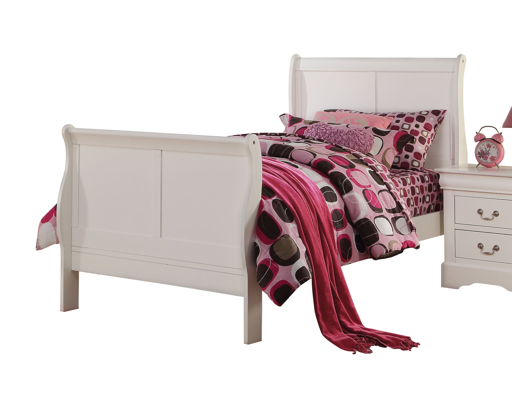 White Full Sleigh Bed Box Spring Required Full White Wood White Traditional Sleigh Wood