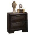 Espresso 2 Drawer Nightstand Espresso Espresso 2 Drawers Bedroom Rectangle Transitional Rubberwood Drawers Espresso Wood